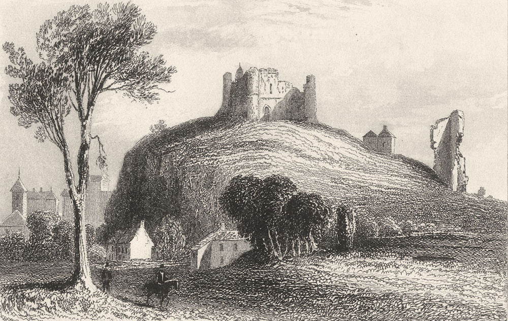 YORKSHIRE. Knaresborough Castle, Yorkshire (2). DUGDALE 1845 old antique print